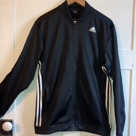 adidas Other - NWOT Adidas Climalite Jacket Black with White Stripes